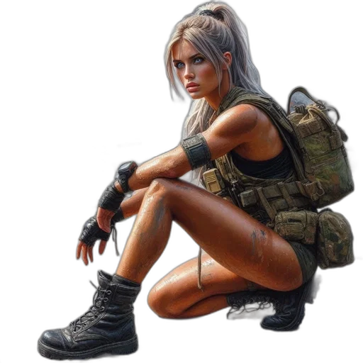 weapon, jacket, concept art, comic book art transparent PNG cut-out