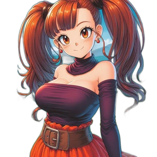 dress, staff, hair, crown transparent PNG cut-out