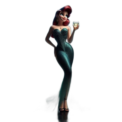 dress, concept art, 3d render, cartoon transparent PNG cut-out