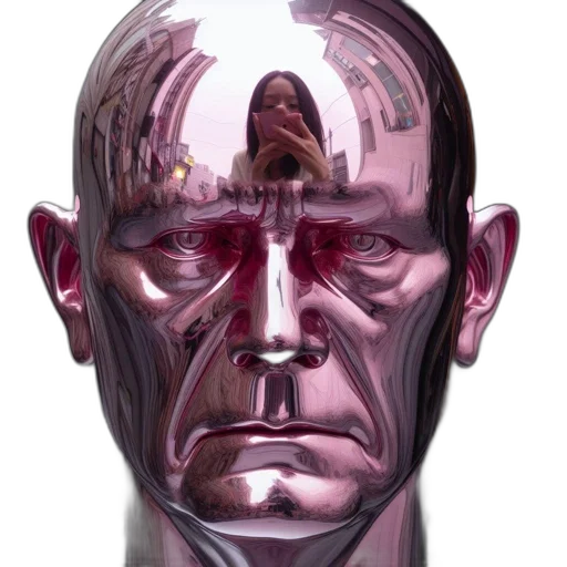 face, mask, robot, creature transparent PNG cut-out