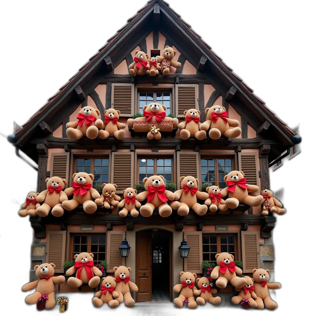 building, 3d render, traditional, european transparent PNG cut-out
