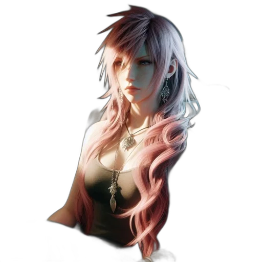 face, dress, dragon, hair transparent PNG cut-out