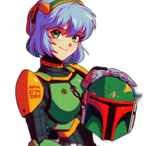 robot, weapon, staff, jacket transparent PNG cut-out