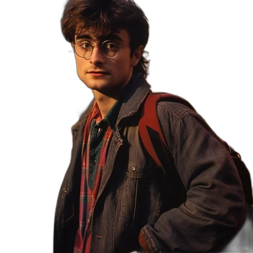 jacket, face, staff, hair transparent PNG cut-out