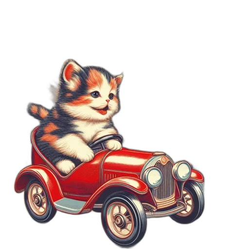 car, animal, watercolor, concept art transparent PNG cut-out