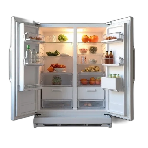 food, robot, 3d render, counter transparent PNG cut-out