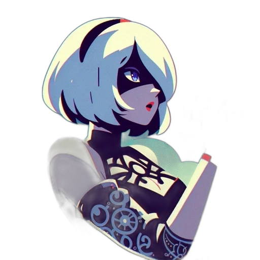 robot, mask, jewelry, staff transparent PNG cut-out