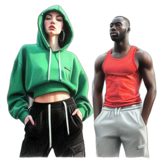 jacket, 3d render, concept art, neon transparent PNG cut-out