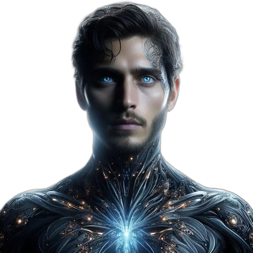 face, robot, concept art, fantasy art transparent PNG cut-out