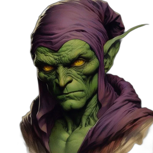 face, mask, staff, fantasy art transparent PNG cut-out