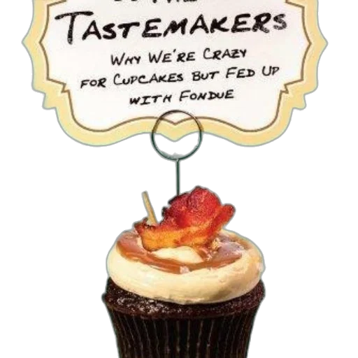 book, cover, cupcake, titled transparent PNG cut-out