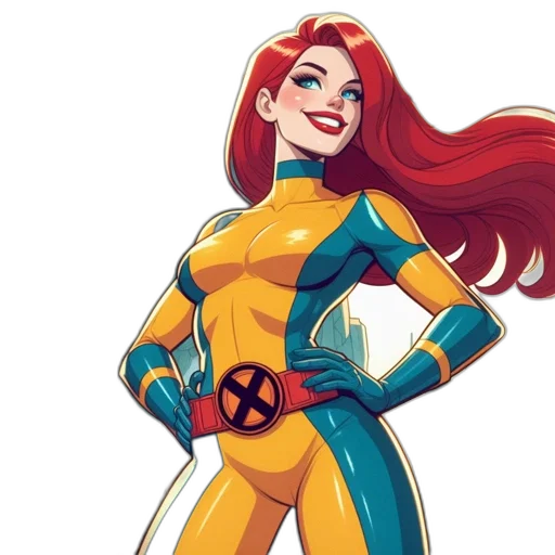 comic book art, concept art, cartoon, woman transparent PNG cut-out