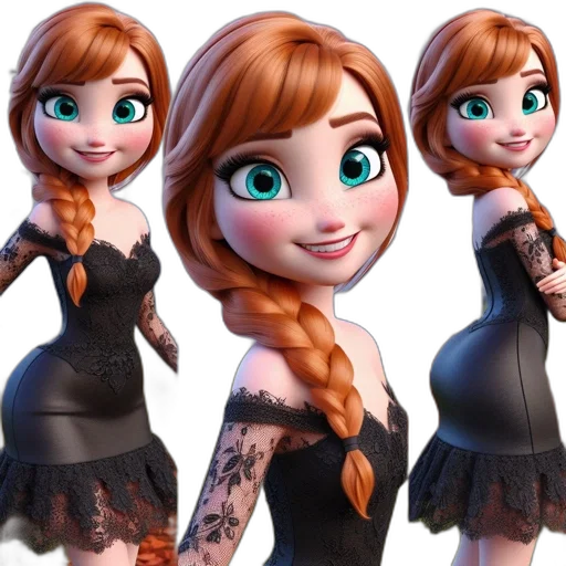 dress, 3d render, concept art, cartoon transparent PNG cut-out