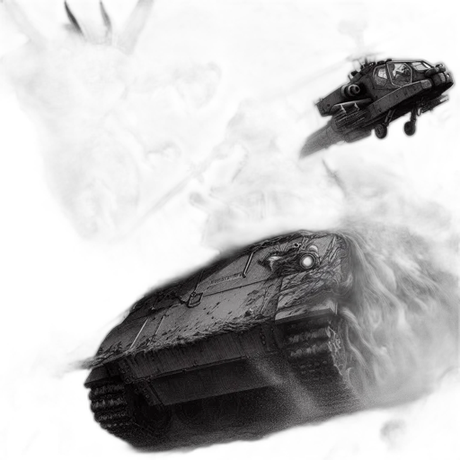 car, weapon, concept art, photorealistic transparent PNG cut-out