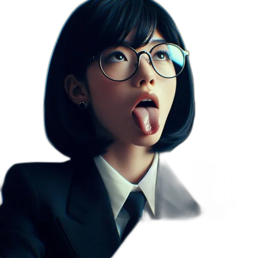 face, staff, umbrella, photorealistic transparent PNG cut-out