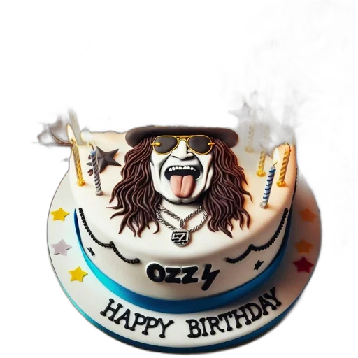 rock-themed, birthday, celebration, features transparent PNG cut-out
