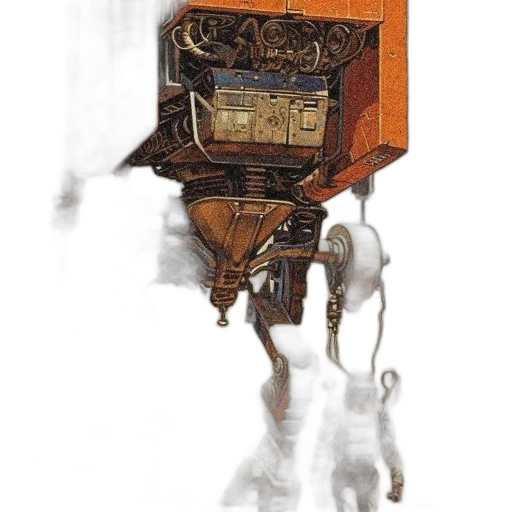 robot, furniture, mask, concept art transparent PNG cut-out