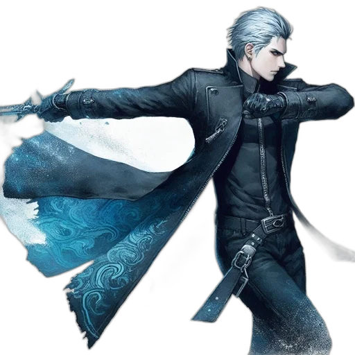 sword, weapon, staff, jacket transparent PNG cut-out