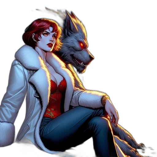 jacket, comic book art, concept art, cyberpunk transparent PNG cut-out