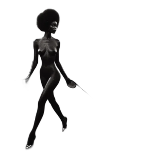dress, hair, creature, robot transparent PNG cut-out