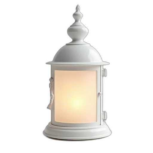 3d render, photorealistic, white, lantern transparent PNG cut-out
