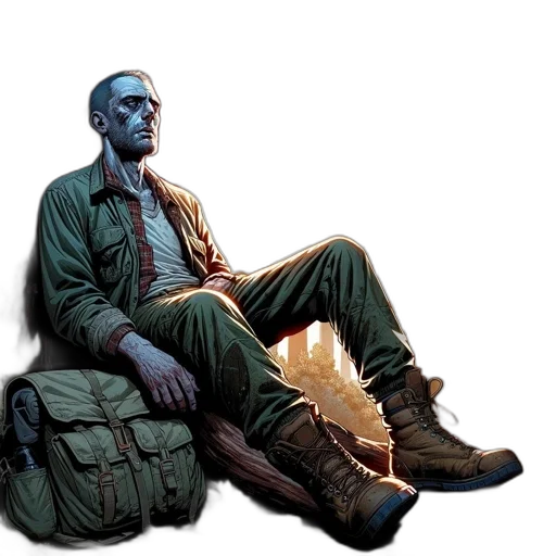 jacket, concept art, comic book art, pixel art transparent PNG cut-out