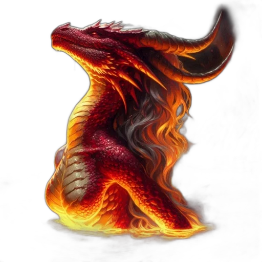 dragon, creature, animal, staff transparent PNG cut-out