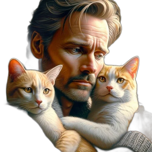 animal, photorealistic, oil painting, comic book art transparent PNG cut-out