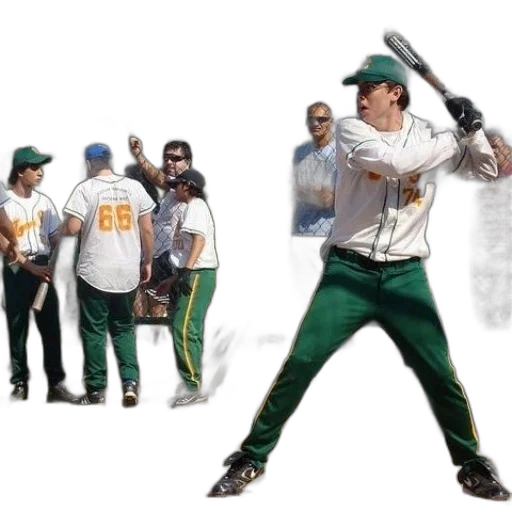 staff, baseball, player, green transparent PNG cut-out