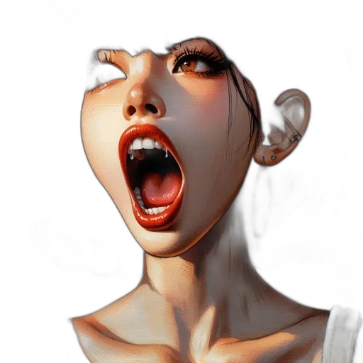 face, mask, creature, photorealistic transparent PNG cut-out