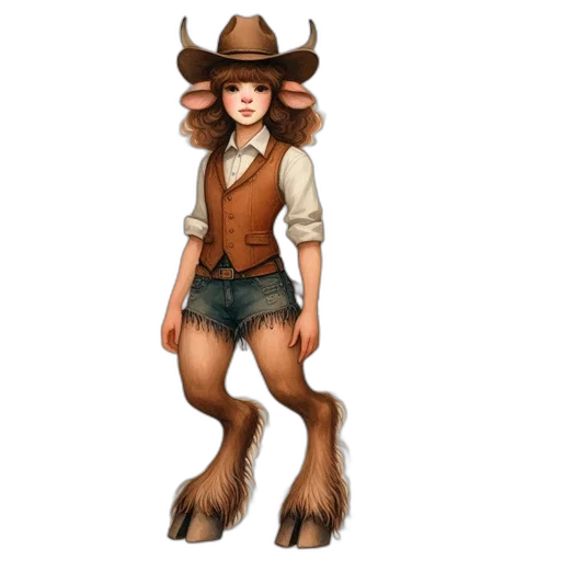 animal, hat, creature, staff transparent PNG cut-out
