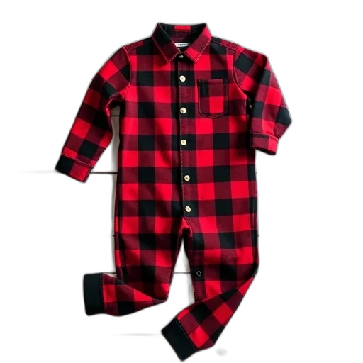 jacket, red, black, checkered transparent PNG cut-out