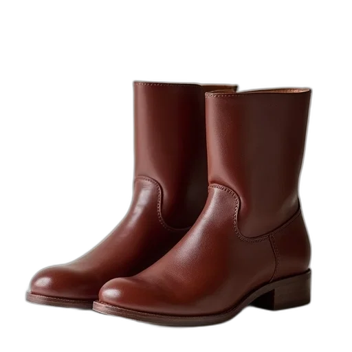 shoes, sore, boot, mahogany transparent PNG cut-out