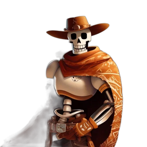 robot, mask, hat, staff transparent PNG cut-out