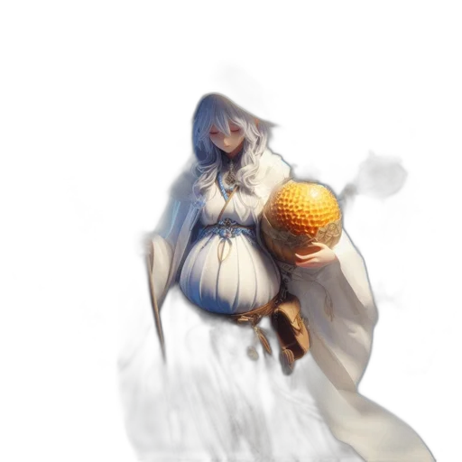 dress, staff, weapon, mask transparent PNG cut-out