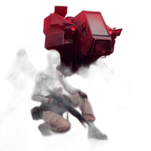 robot, weapon, creature, staff transparent PNG cut-out