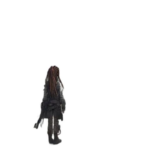 hair, jacket, dress, staff transparent PNG cut-out