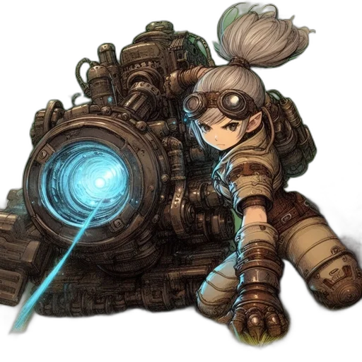 weapon, staff, sword, robot transparent PNG cut-out