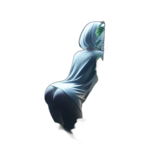 dress, staff, creature, mask transparent PNG cut-out