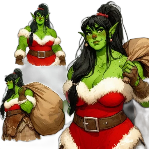 concept art, fantasy art, comic book art, green transparent PNG cut-out