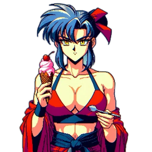 staff, weapon, vaporwave, pixel art transparent PNG cut-out
