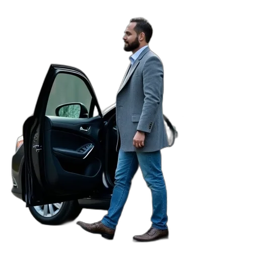 car, jacket, robot, concept art transparent PNG cut-out
