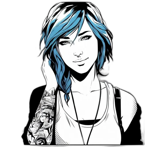 face, cartoon, comic book art, concept art transparent PNG cut-out