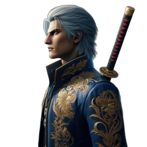 sword, staff, jacket, concept art transparent PNG cut-out