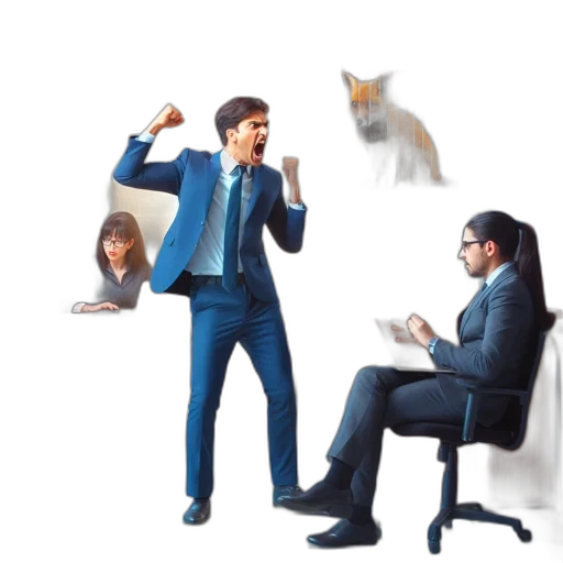 staff, concept art, 3d render, office transparent PNG cut-out