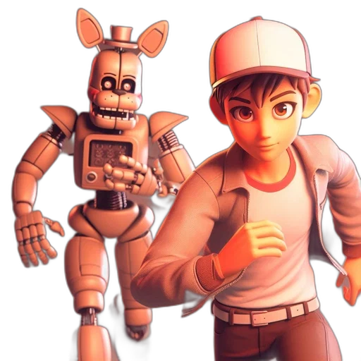 robot, weapon, concept art, 3d render transparent PNG cut-out