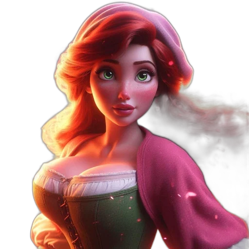 dress, face, crown, fantasy art transparent PNG cut-out