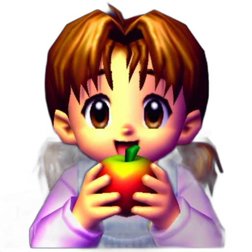 food, face, pixel art, 3d render transparent PNG cut-out
