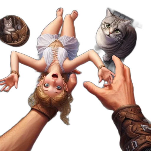 fantasy art, concept art, photorealistic, comic book art transparent PNG cut-out