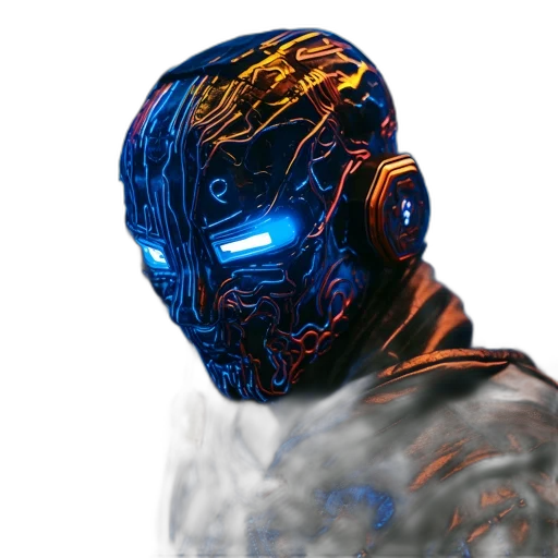 robot, mask, face, creature transparent PNG cut-out